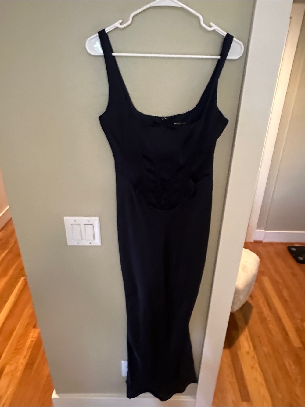 White Fox Boutique Navy Scoop Neck Maxi Dress